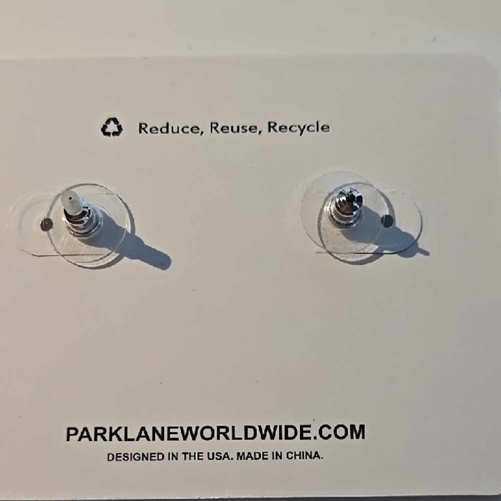 Park Lane Elegant Silver Leaf Earrings - Picture 2 of 2